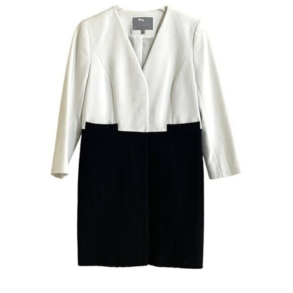 Classiques Entier Blazer Jacket Mid Length Color Block Contrast Color Block SZ S